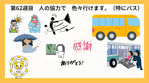 「365日後に就職する岡上さん」　第６２週目　人の協力で色々行けます。（特にバス）　